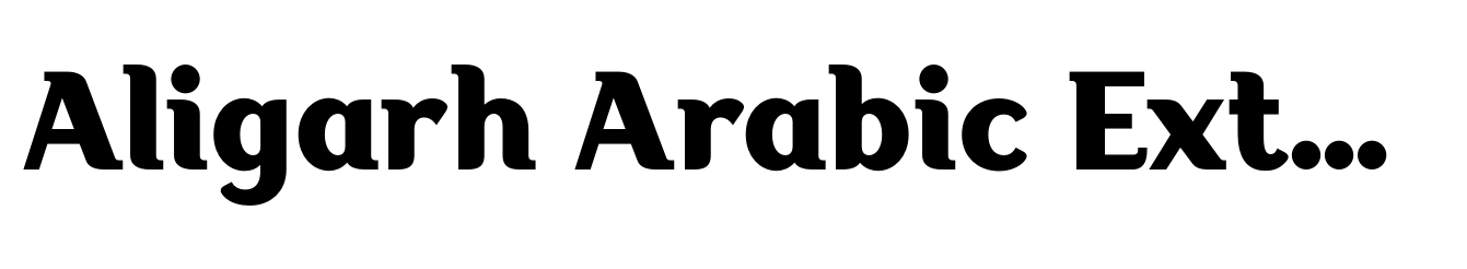 Aligarh Arabic Extra Bold